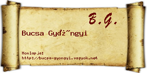 Bucsa Gyöngyi névjegykártya